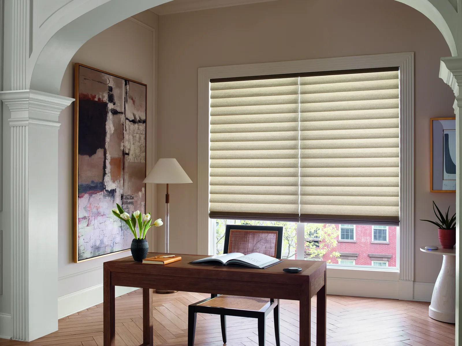 Vignette Modern Roman Shades office